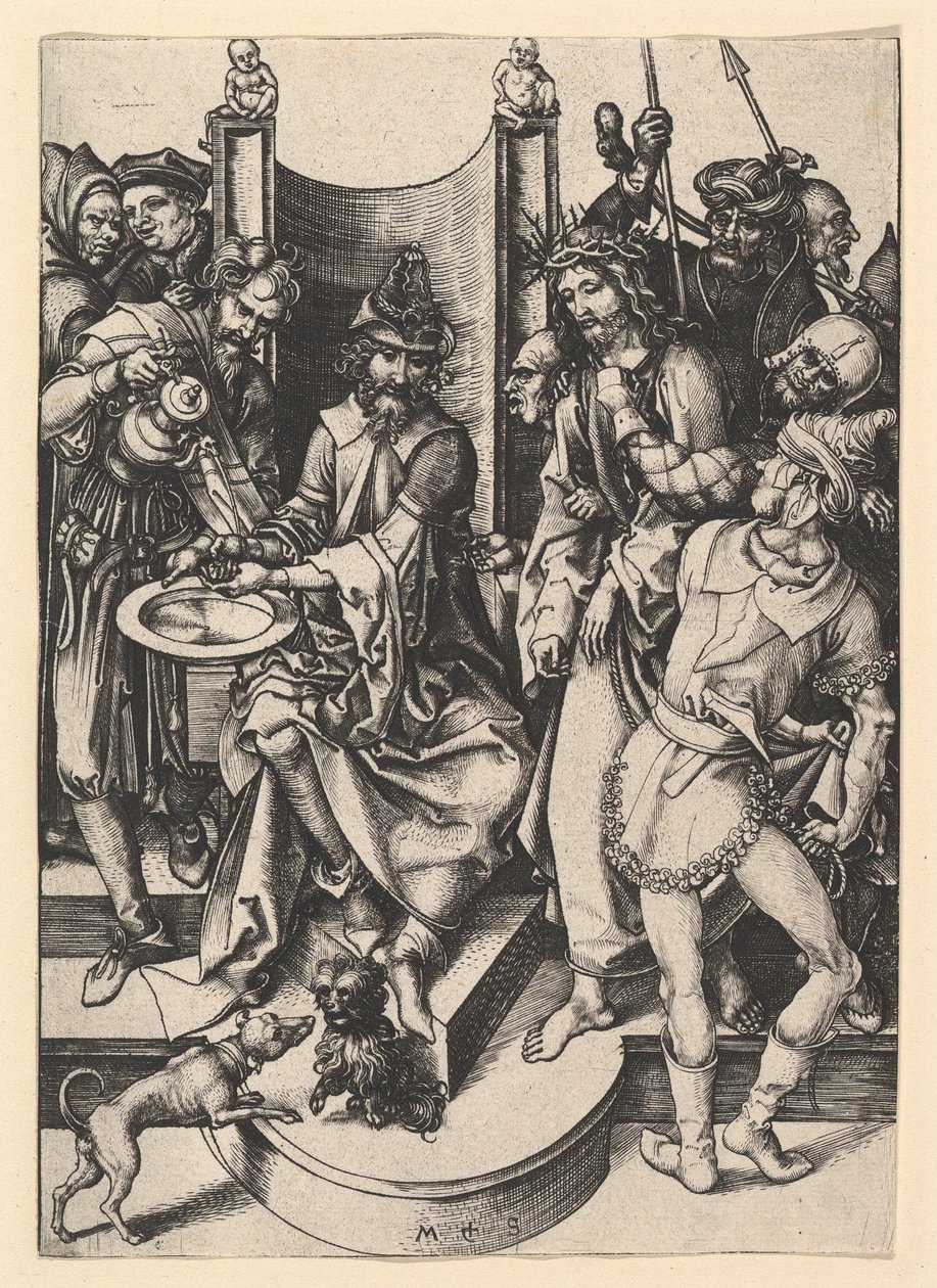 Pilato si lava le mani da Martin Schongauer
