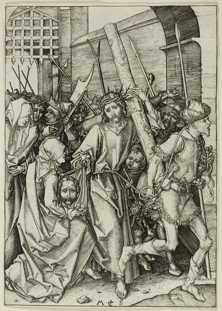 Il trasporto della croce, dalla Passione da Martin Schongauer