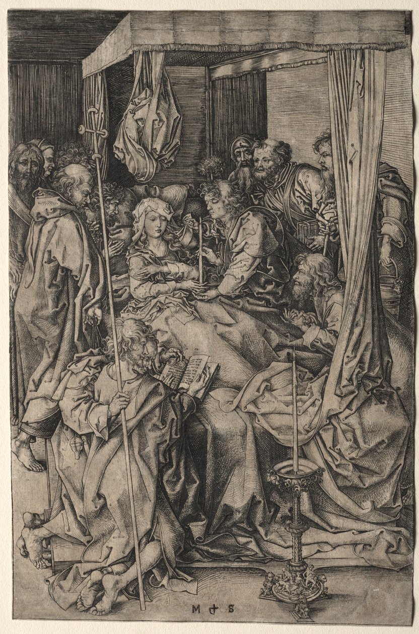 La morte della Vergine da Martin Schongauer