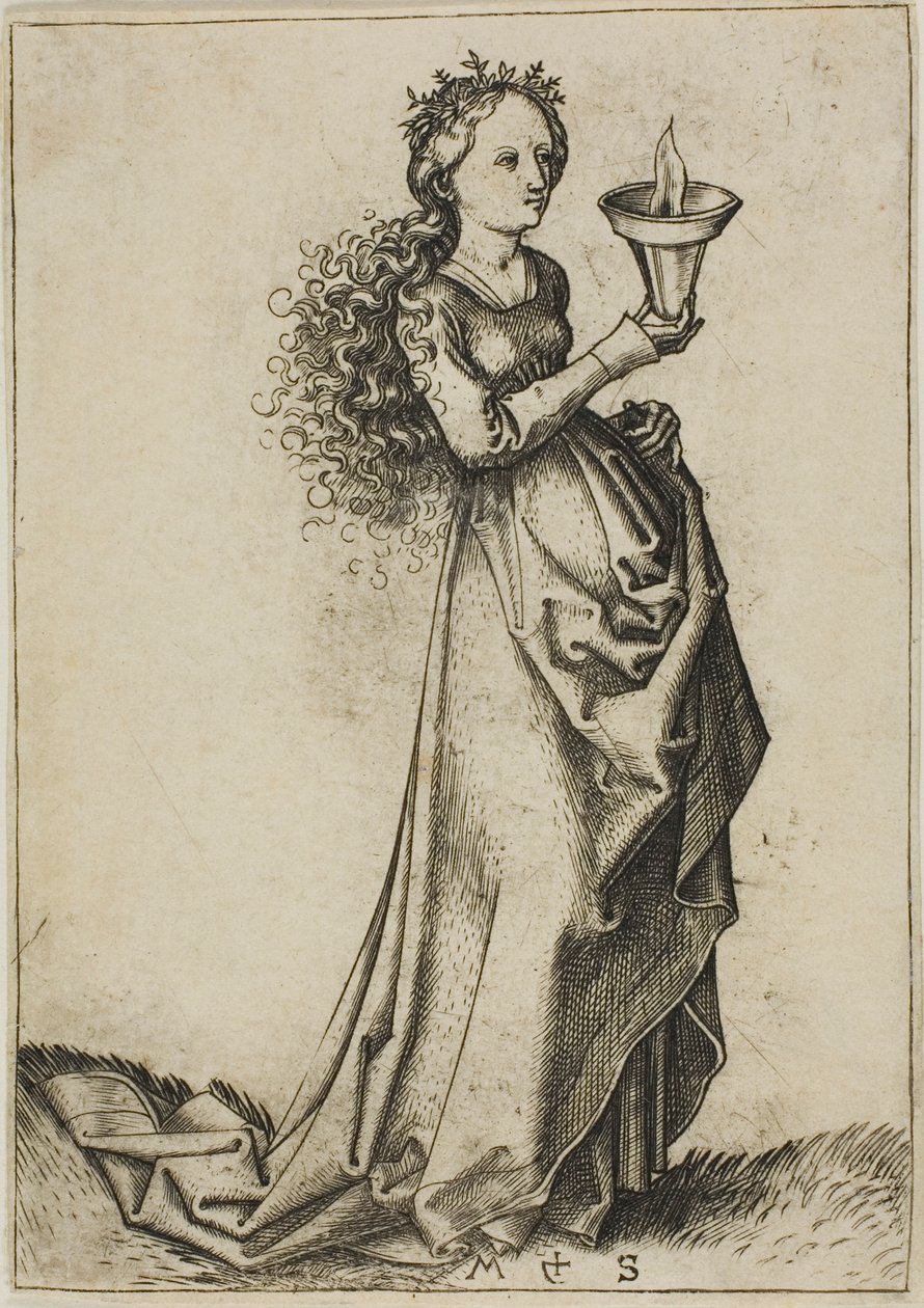La prima Vergine Saggia da Martin Schongauer