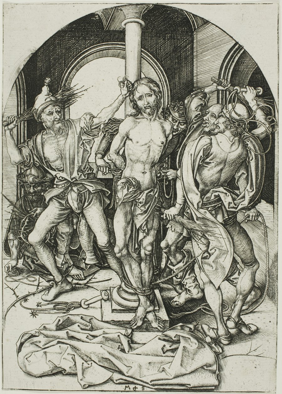 La flagellazione, dalla Passione da Martin Schongauer