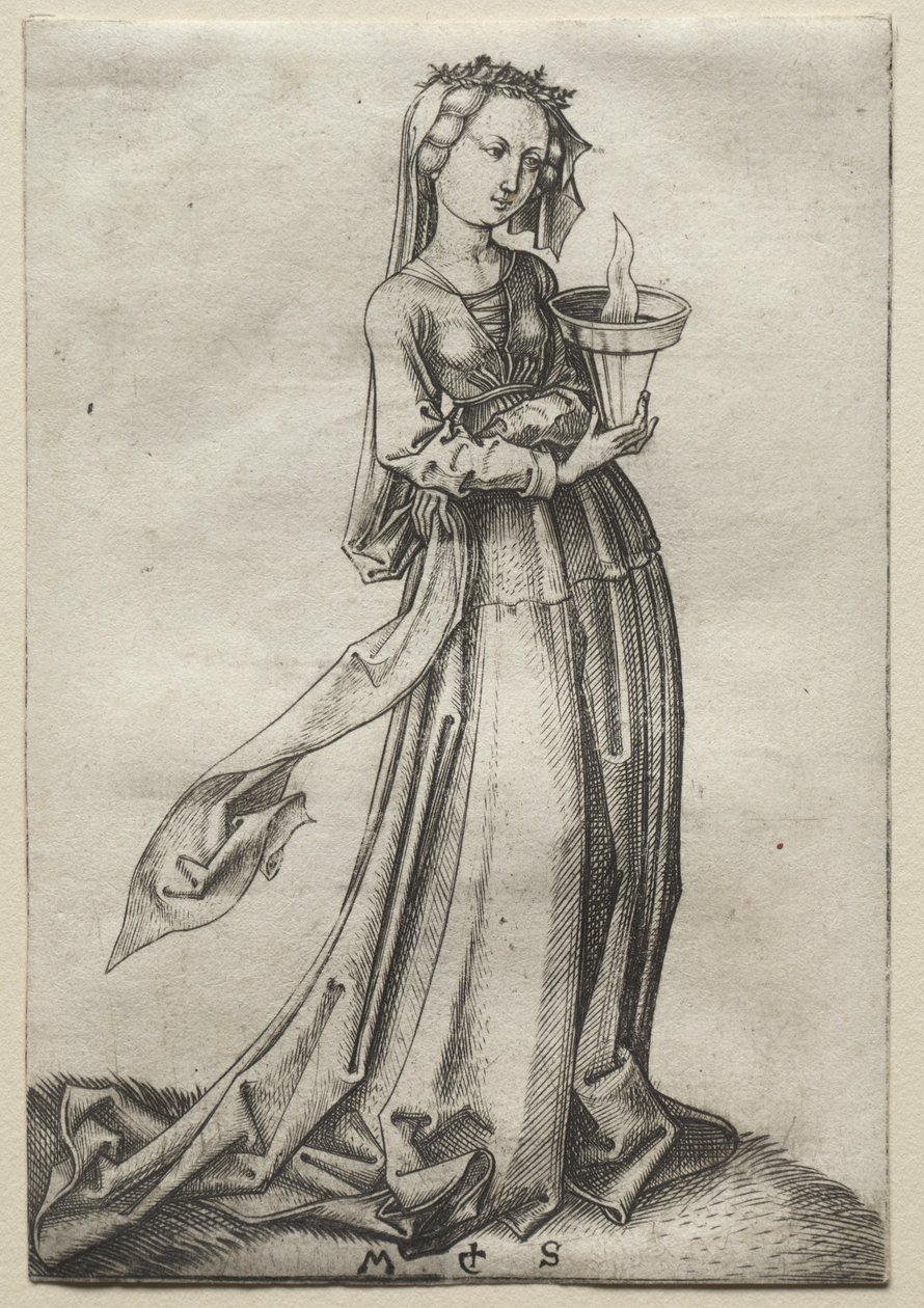 La quarta vergine saggia da Martin Schongauer