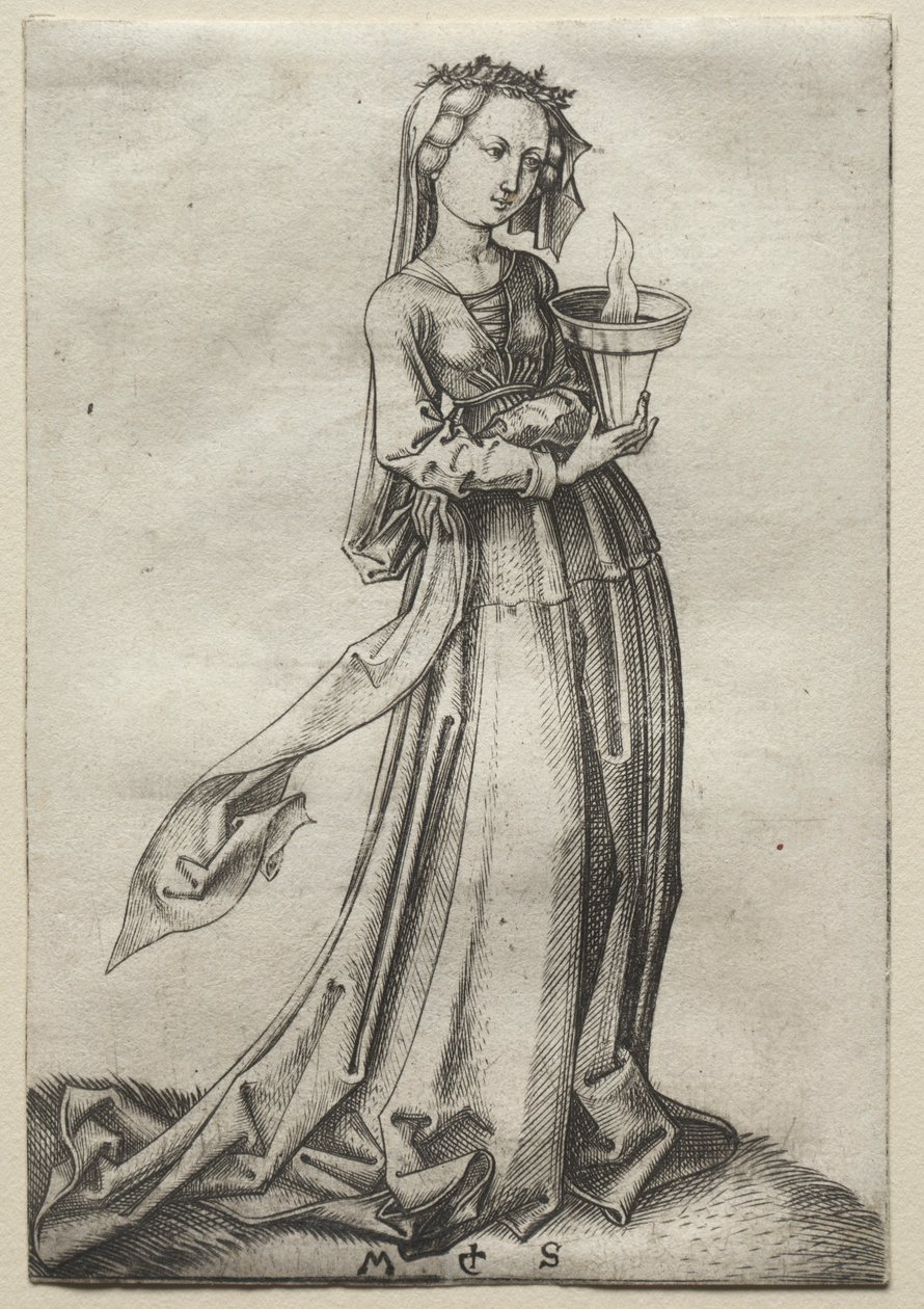 La quarta vergine saggia da Martin Schongauer
