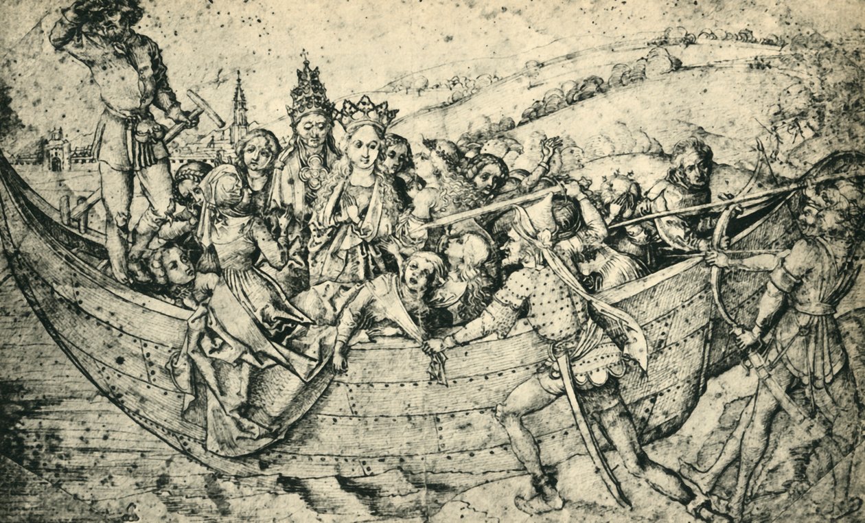 Il martirio di Santa Orsola e delle sue compagne, c1450, 1943 da Martin Schongauer