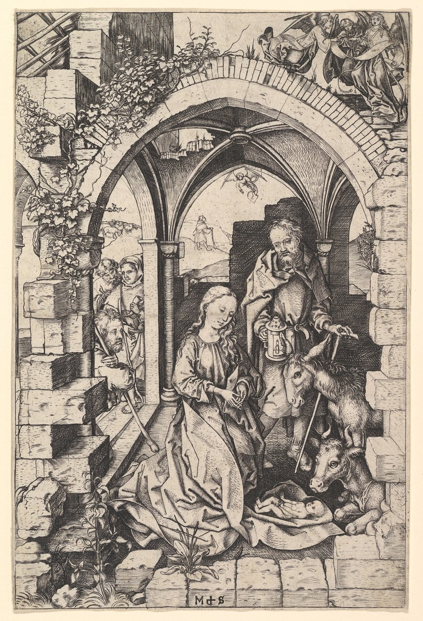 La Natività, ca. 1435-1491 da Martin Schongauer
