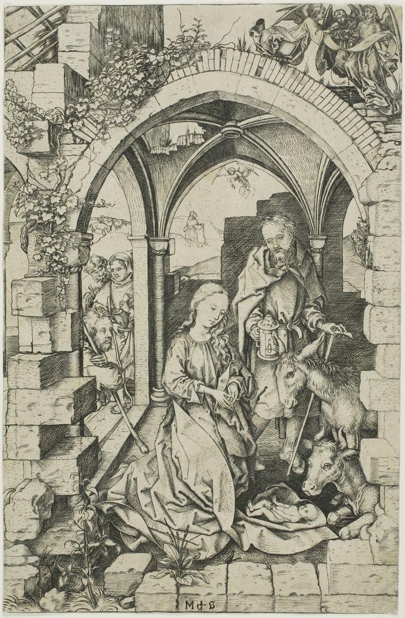 La Natività, dalla Vita della Vergine da Martin Schongauer