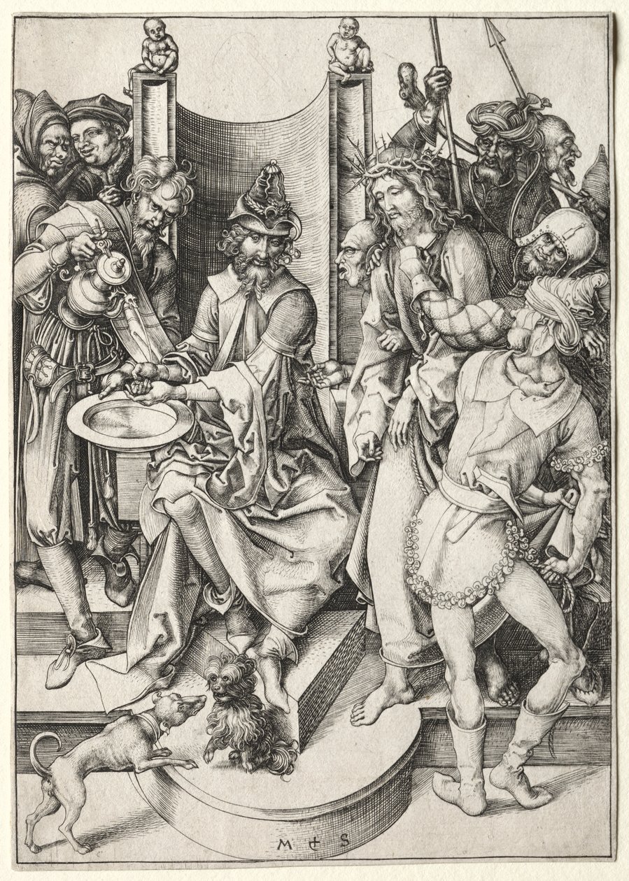 La Passione: Cristo davanti a Pilato da Martin Schongauer