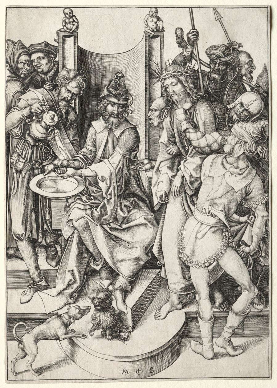 La Passione: Cristo davanti a Pilato da Martin Schongauer