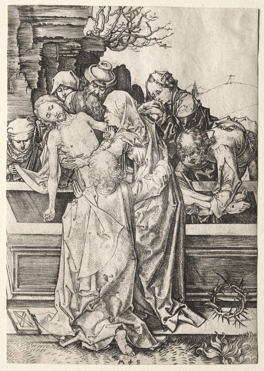 La Passione: La Sepoltura da Martin Schongauer