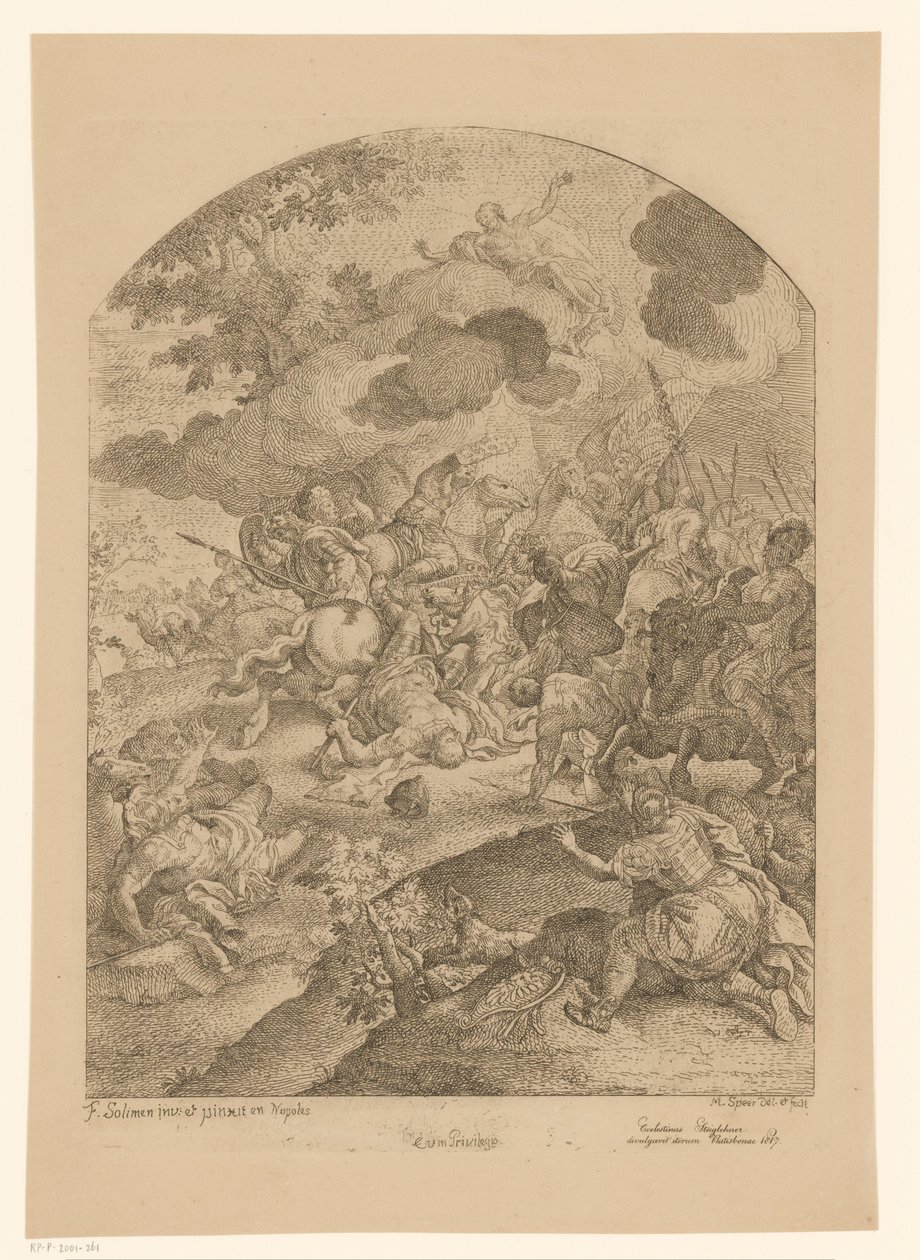 Scena di battaglia con apparizione di Cristo da Martin Speer