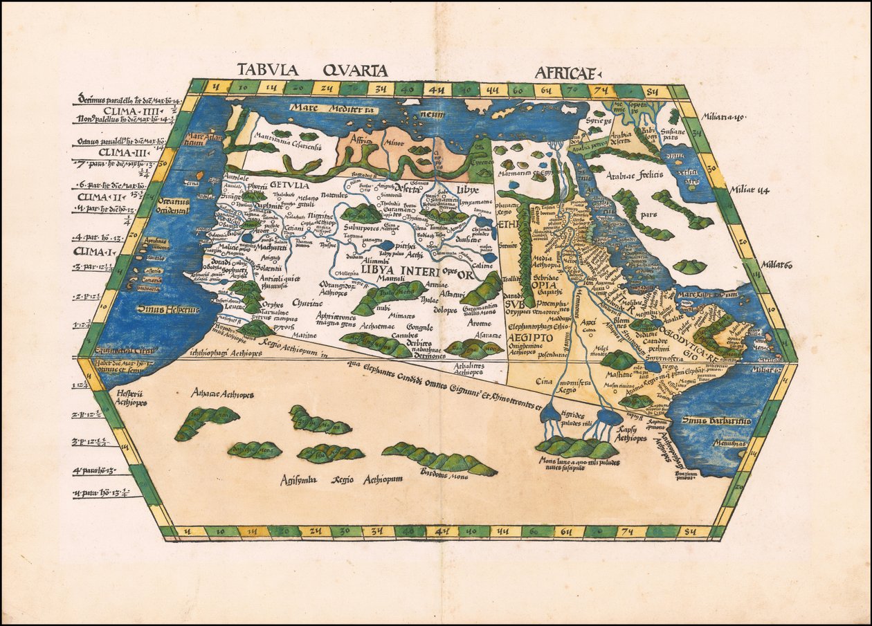 1513 La quarta carta africana di Tolomeo di Martin Waldseemüller da Martin Waldseemuller