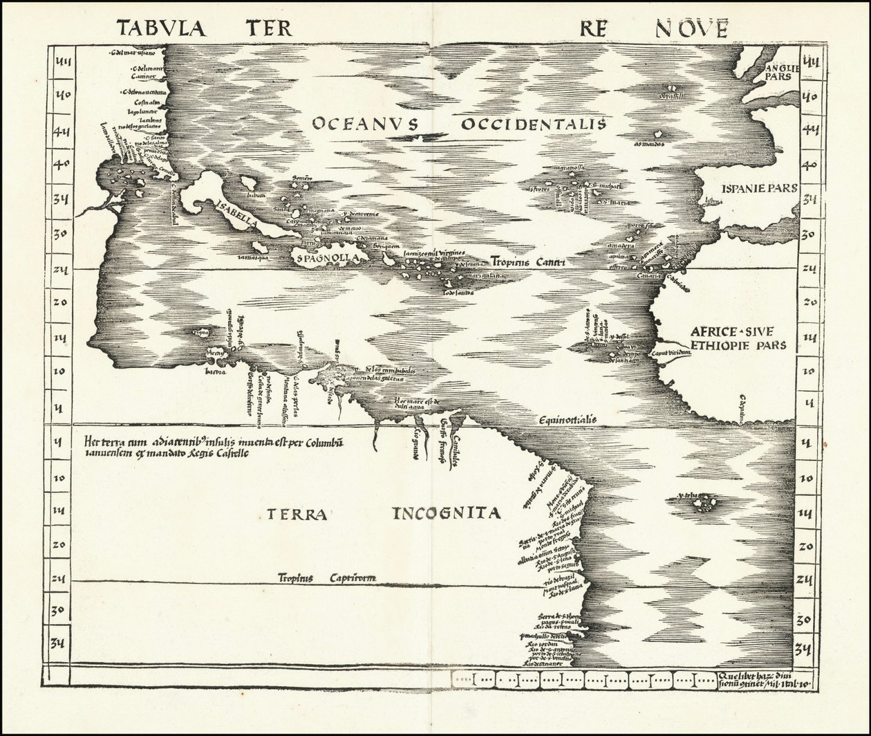 1513 Tabula Terre Nove da Martin Waldseemuller