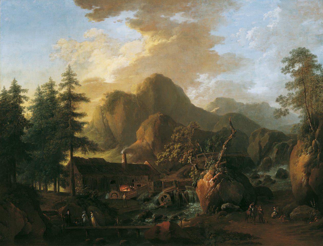 Paesaggio con fucina da Martin von Molitor