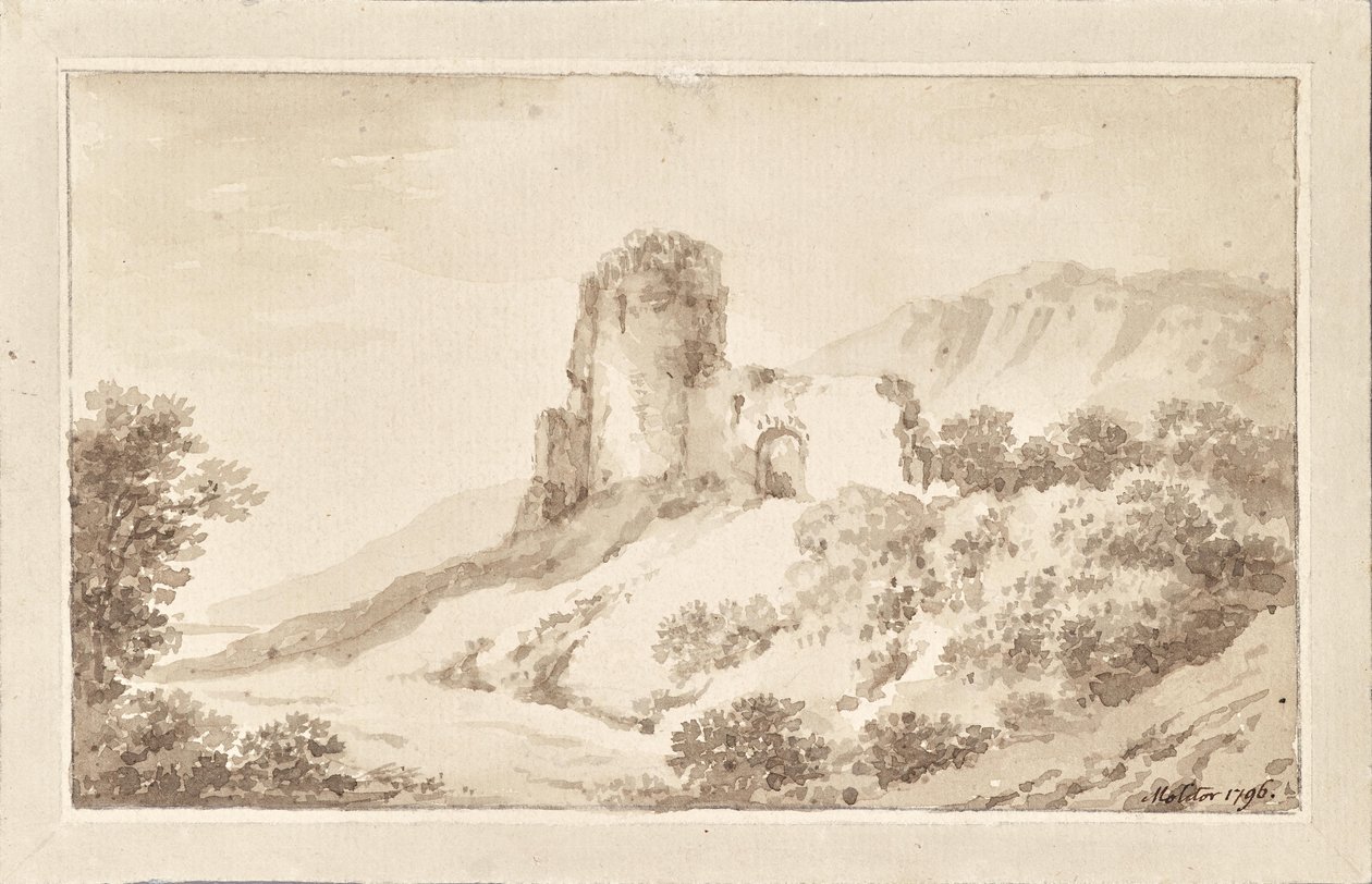 Paesaggio con rovina da Martin von Molitor