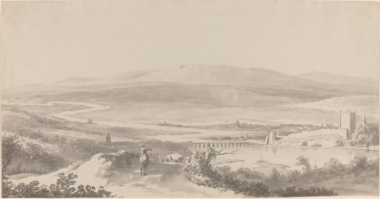 Panorama del Danubio vicino a Grinzing da Martin von Molitor