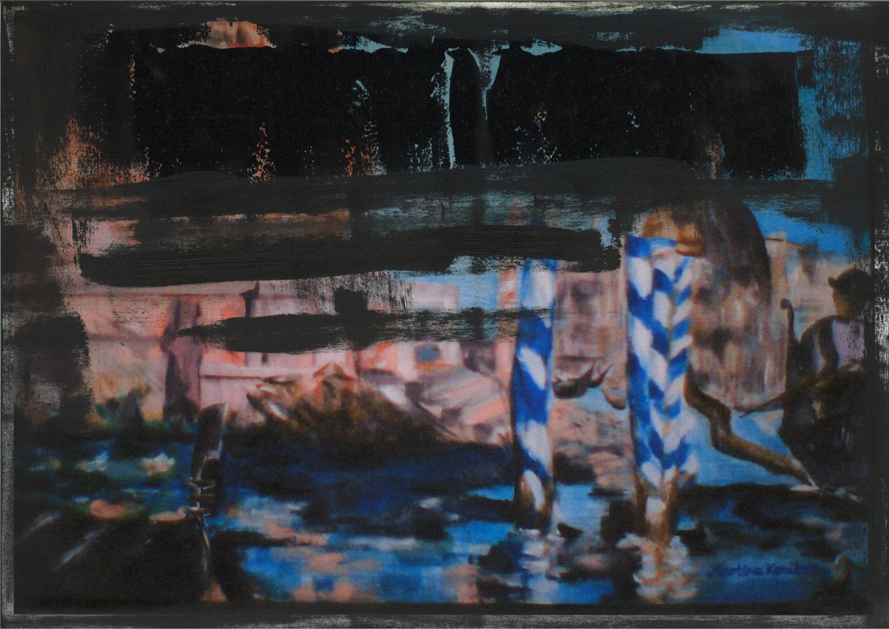 Canal Grande astratto nero 1 da Martina Konitzky