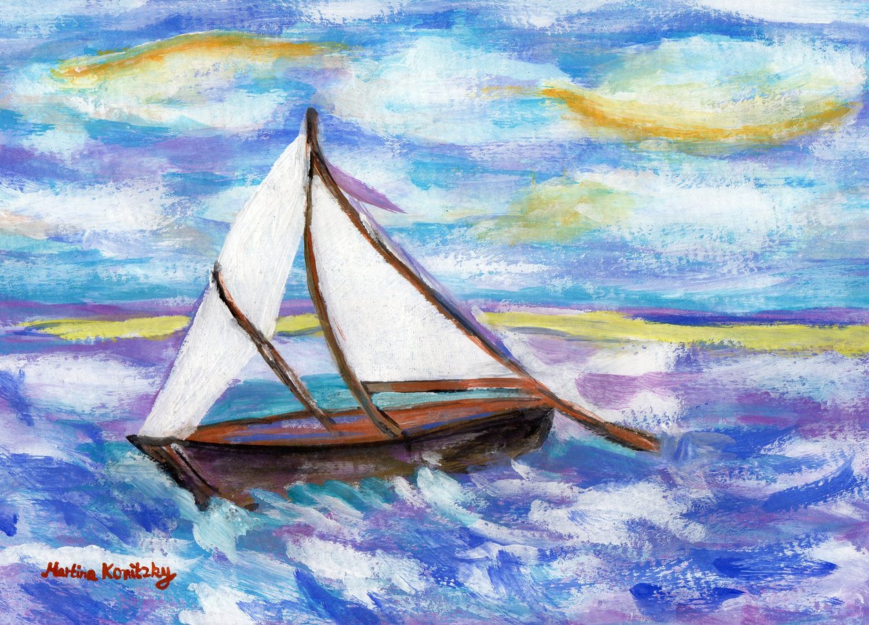 La barca da pesca (Omaggio a Vincent van Gogh) da Martina Konitzky