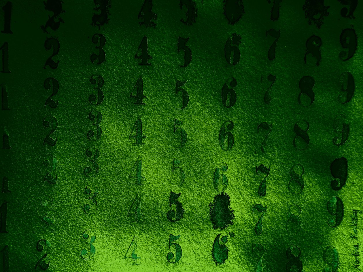 Timbro Numeri Verde da Martina Konitzky
