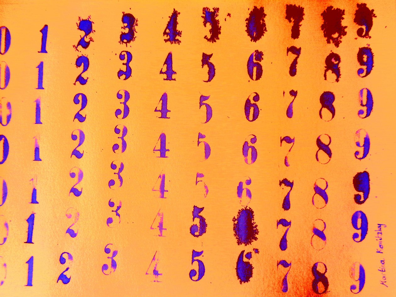 Timbro Numeri Arancione da Martina Konitzky