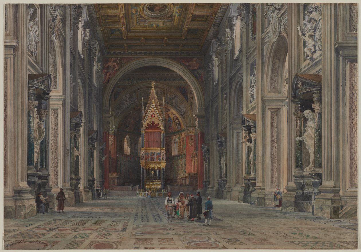Interno di San Giovanni in Laterano, Roma da Martino del Don