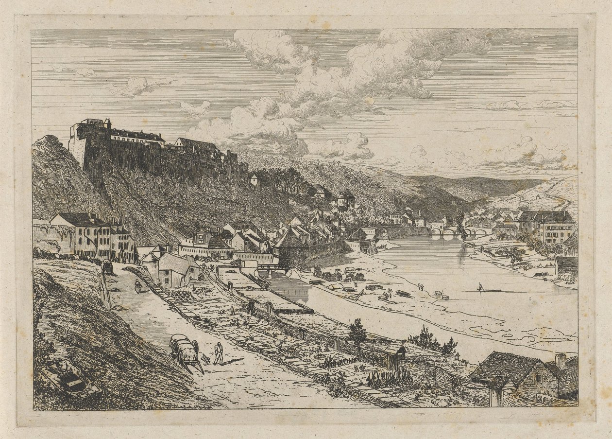Veduta di Bouillon da Martinus Antonius Kuytenbrouwer jr.