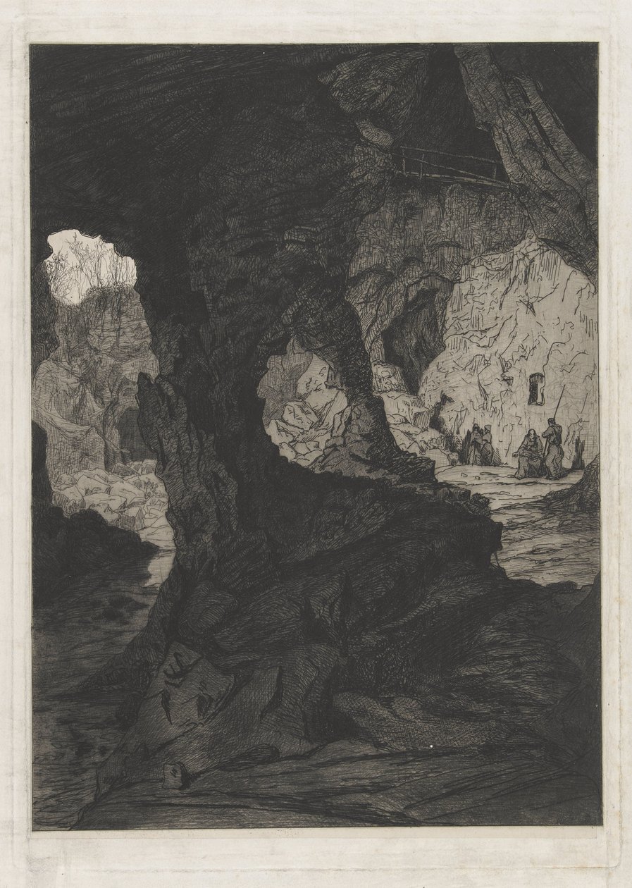 Veduta di una grotta da Martinus Antonius Kuytenbrouwer jr.