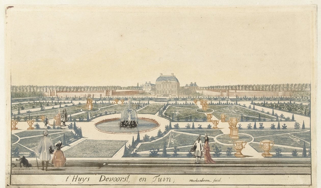 Veduta di Huis De Voorst da Martinus Berkenboom