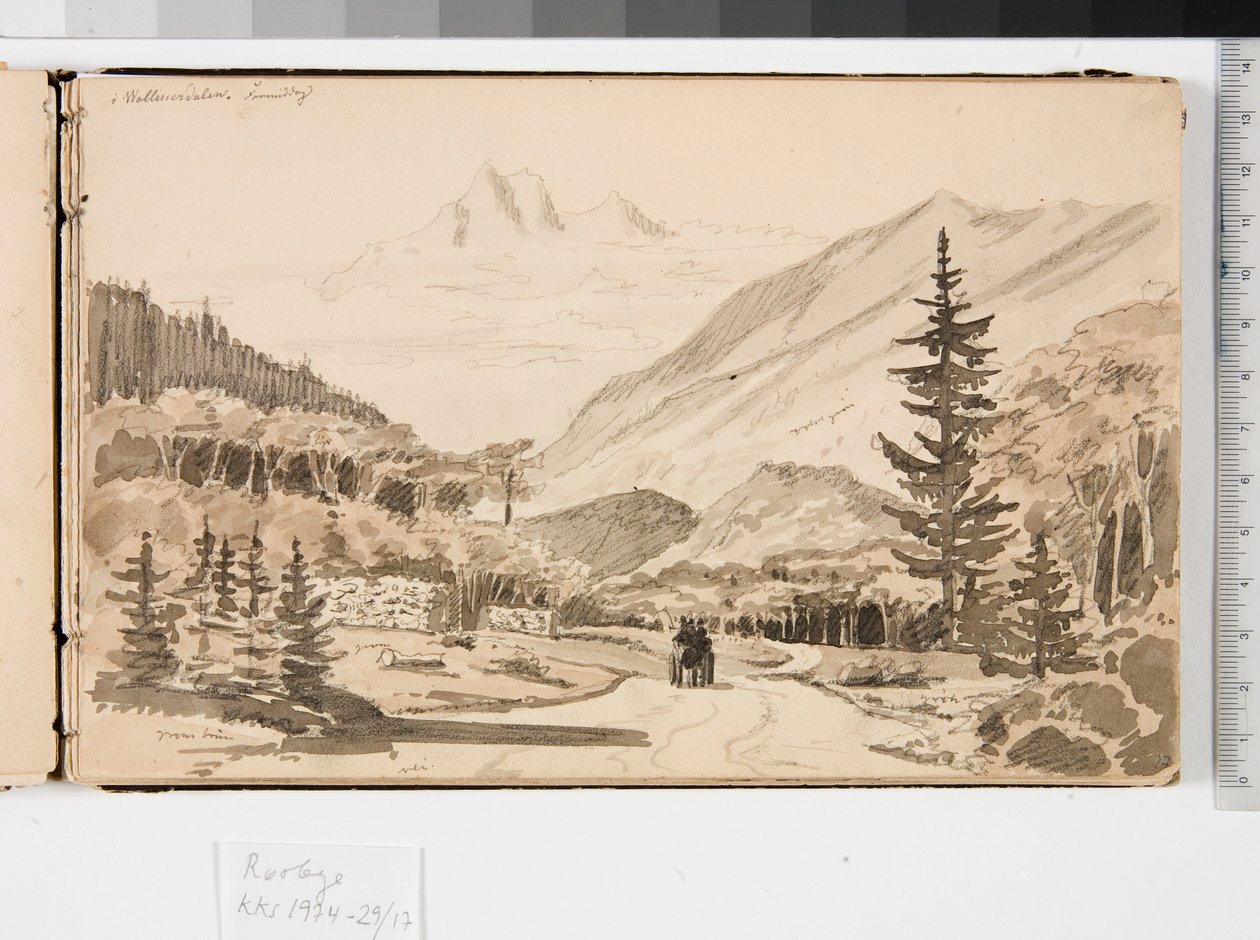 Paesaggio alpino da Martinus Rørbye