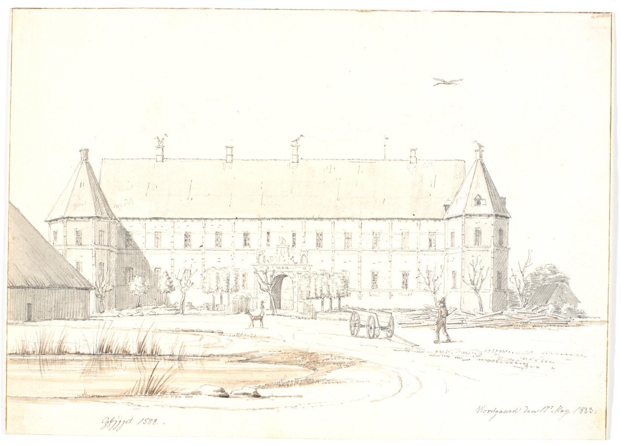 Il maniero di Voergaard da Martinus Rørbye