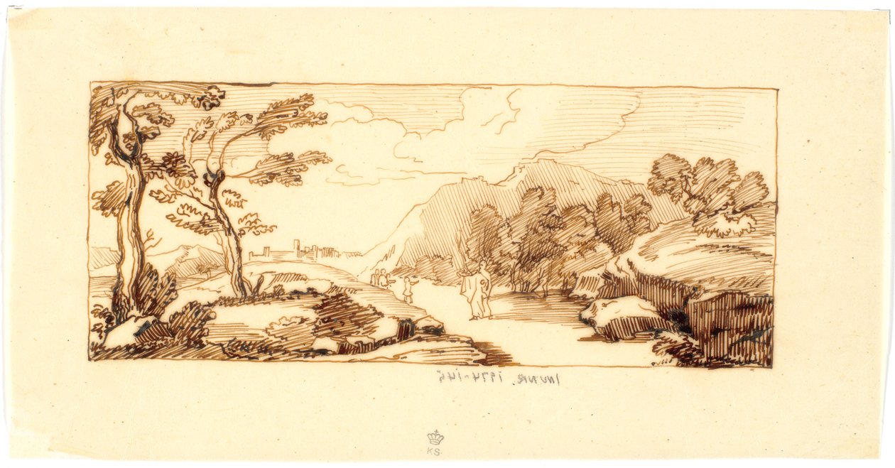 Landschaft mit biblischem Motiv da Martinus Rørbye
