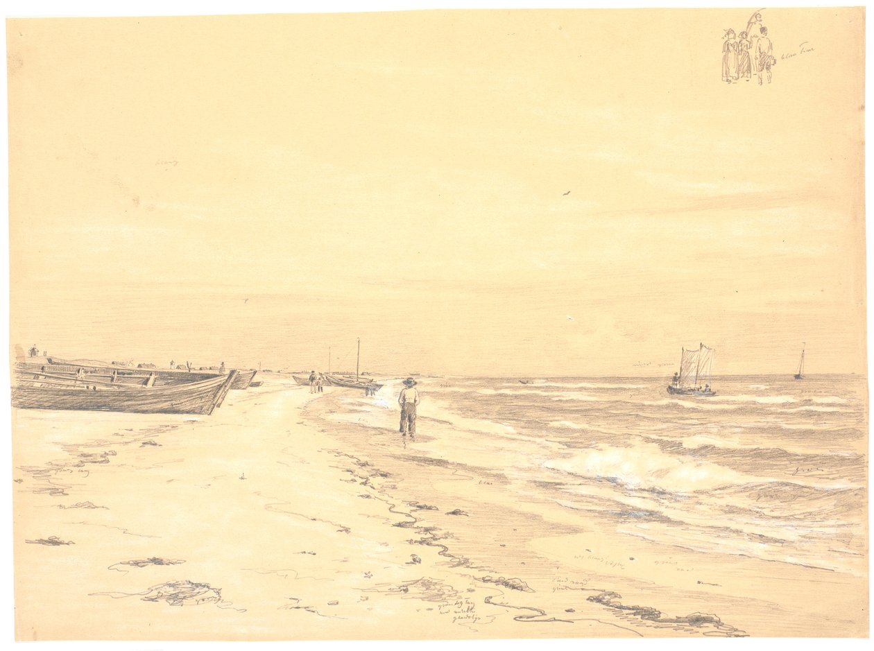 Parte della spiaggia meridionale, Skagen da Martinus Rørbye
