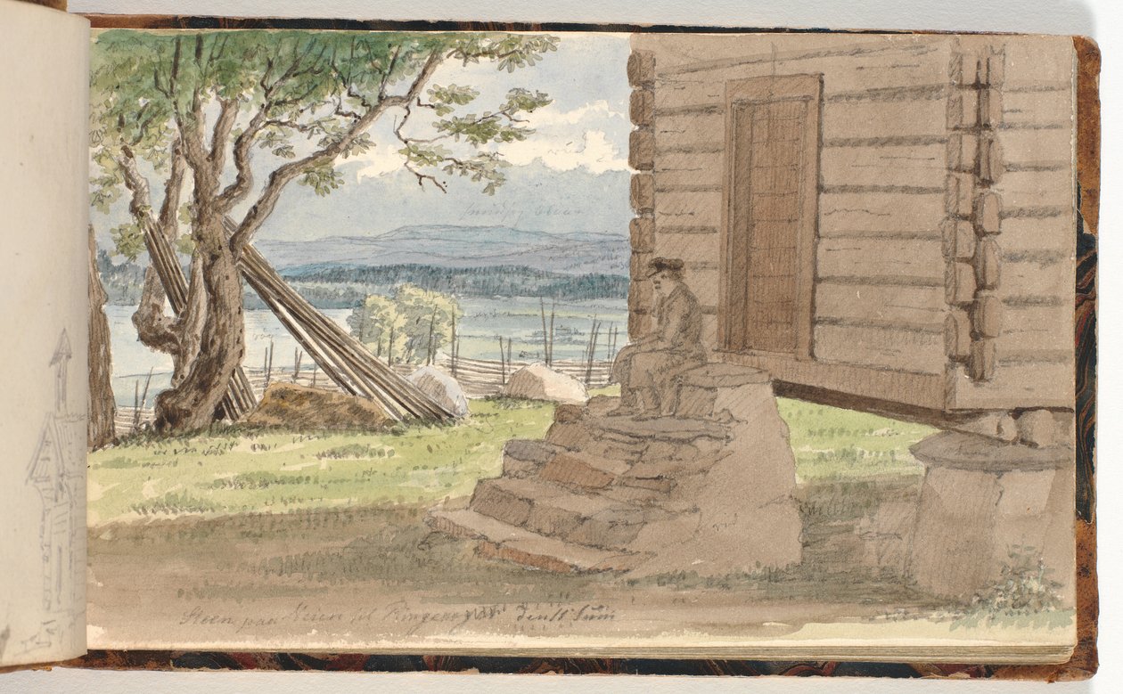 Paesaggio con baita da Martinus Rørbye