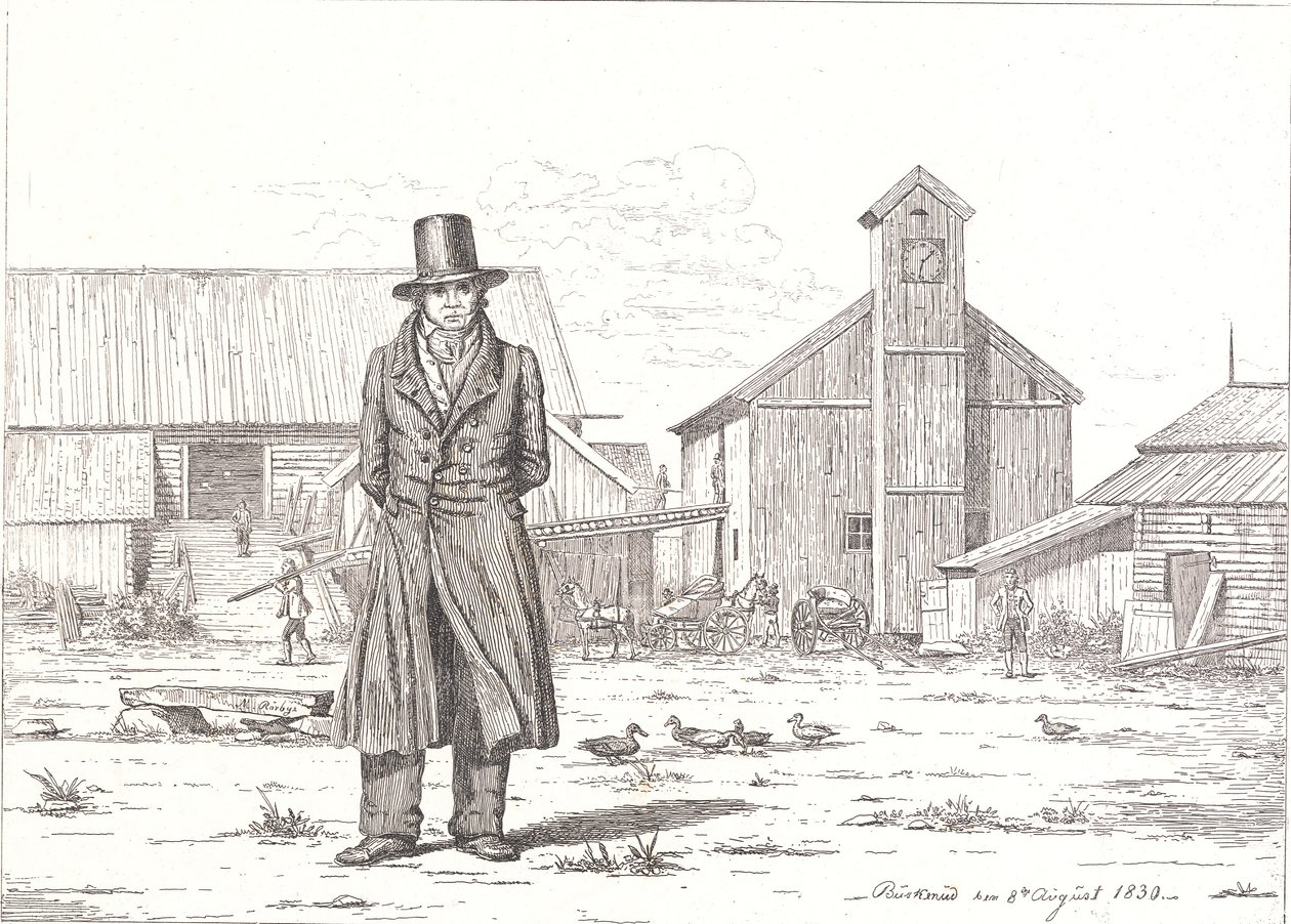 Peter Collet presso la Fonderia di Rame a Buskerud in Norvegia da Martinus Rørbye