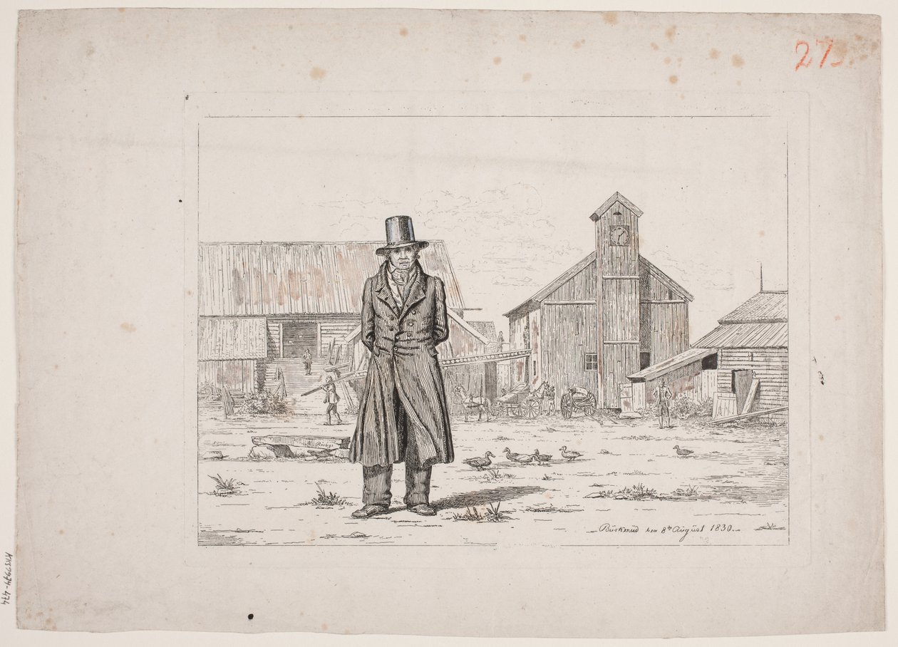 Peter Collet presso la miniera di rame di Buskerud, Norvegia da Martinus Rørbye