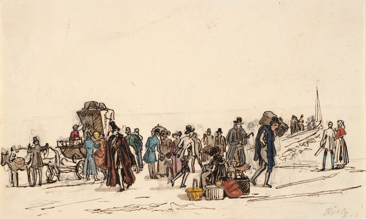 Studio per "Il molo di Horten nel fiordo di Christiania" da Martinus Rørbye