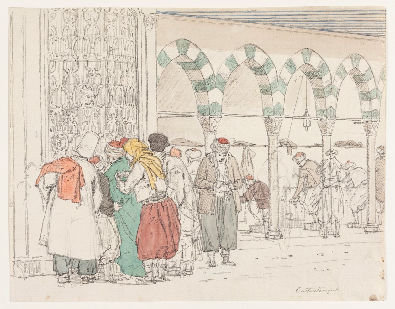 Presso la moschea di Toppana da Martinus Rørbye
