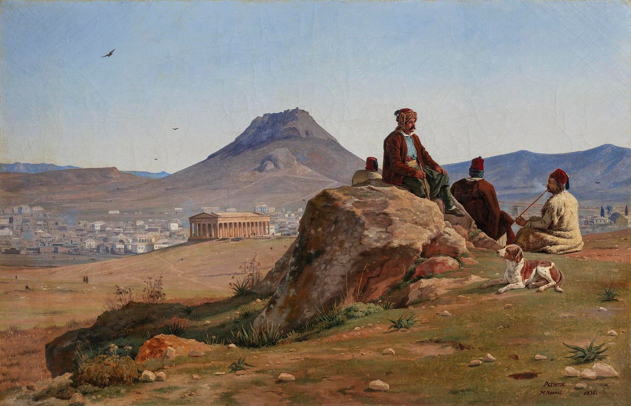 Vista di Atene da sud-ovest da Martinus Rørbye