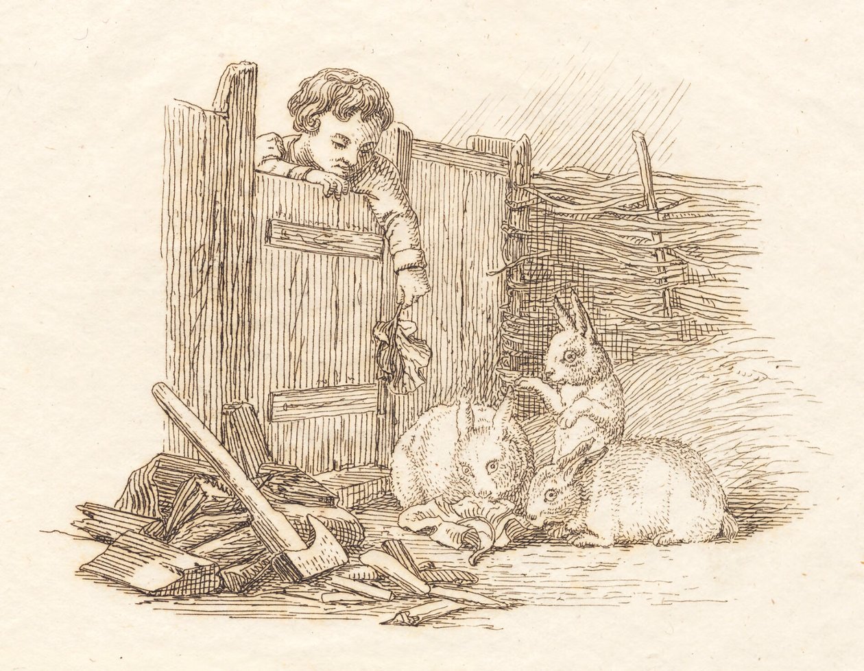 Illustrazione per "Cinquanta favole per bambini" di Hey da Martinus Rørbye