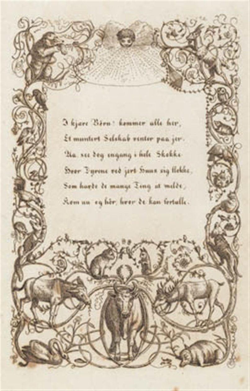 Illustrazione per "Halvhundrede Fabler for Børn" di Hey da Martinus Rørbye