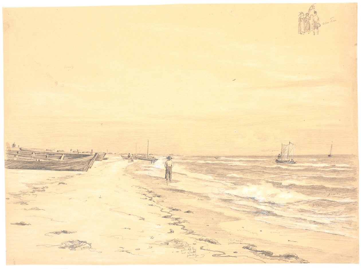 Parte della spiaggia meridionale, Skagen da Martinus Rørbye