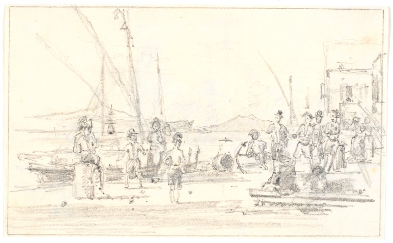 Parte del porto di Palermo da Martinus Rørbye