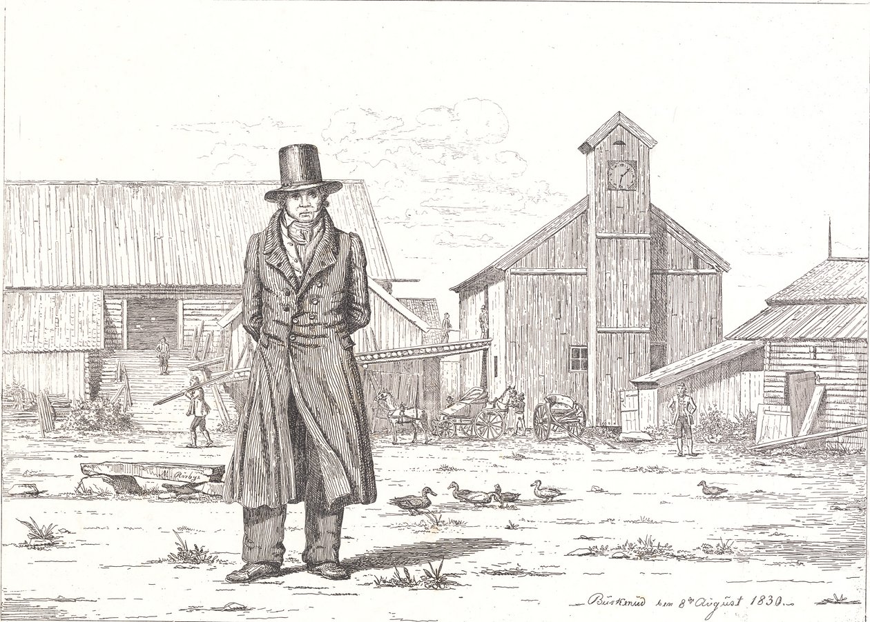 Peter Collet presso la Fonderia di Rame a Buskerud in Norvegia da Martinus Rørbye