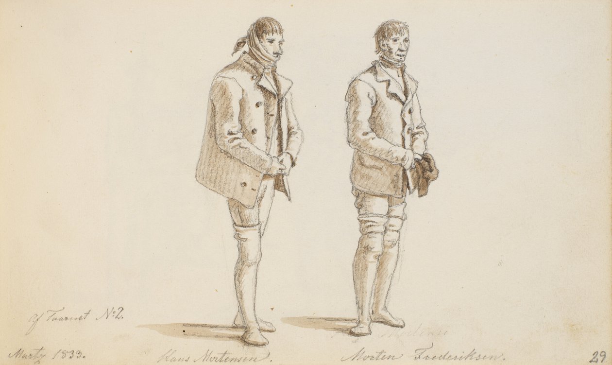 Due prigionieri dalla Casa di Correzione da Martinus Rørbye