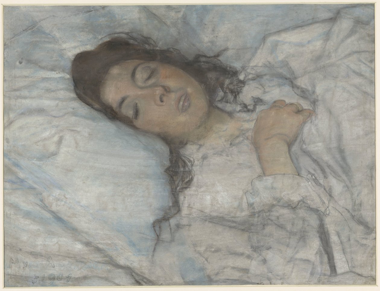 Donna dormiente da Martinus van Andringa (signed by artist)