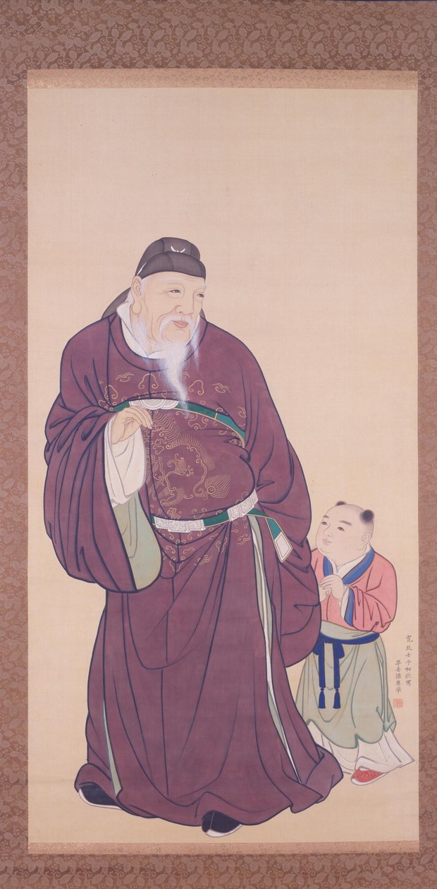 Guo Ziyi con un bambino da Maruyama Okyo