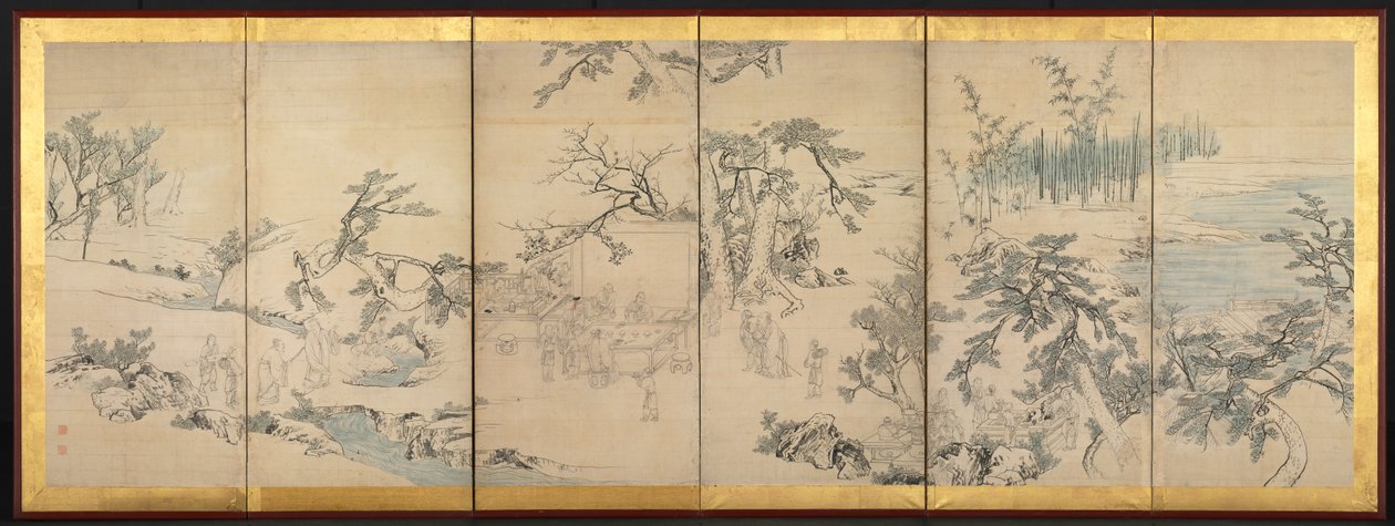 Riunione Letteraria nel Padiglione delle Orchidee da Maruyama Okyo