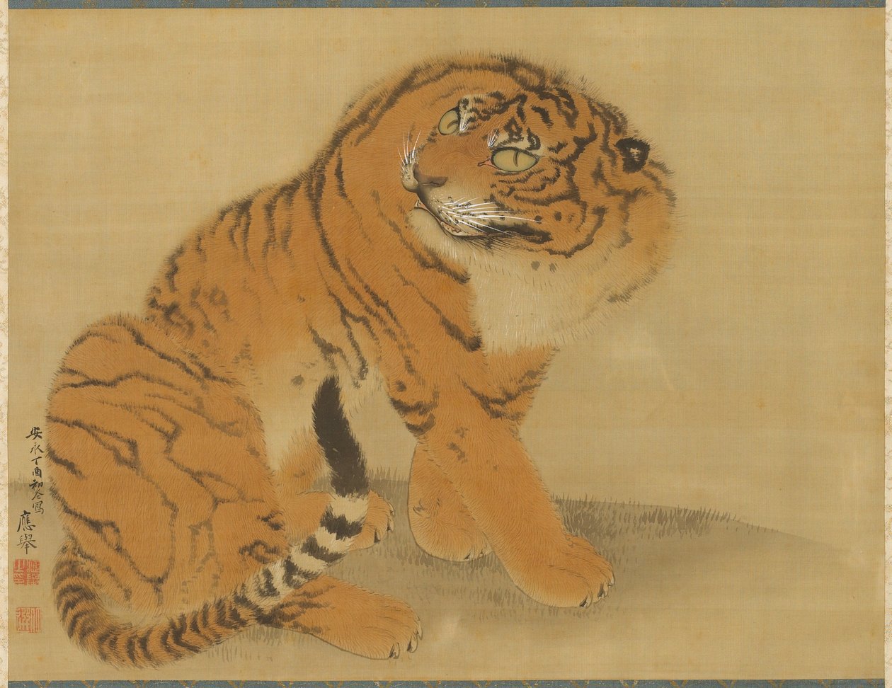 Tigre seduto da Maruyama Okyo