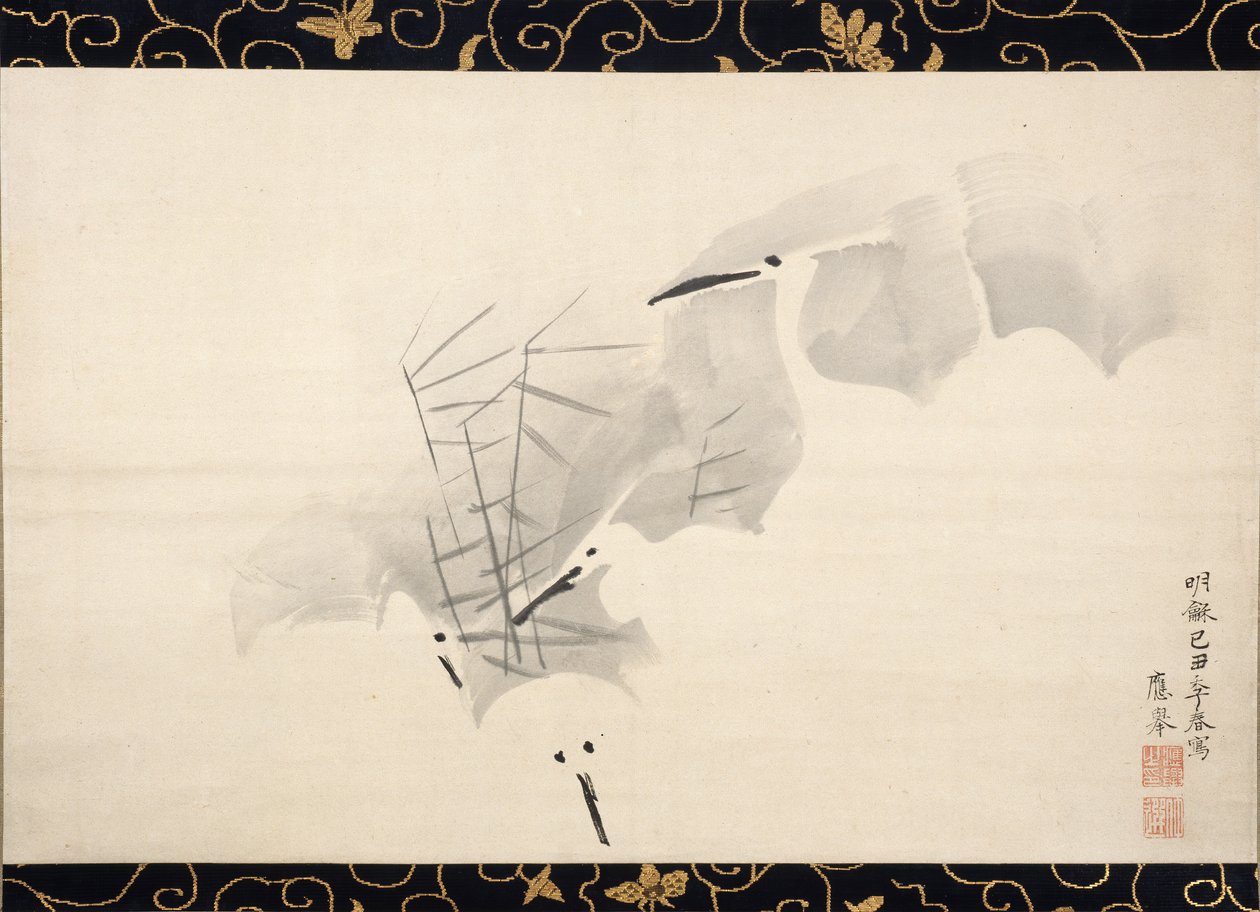 Aironi bianchi, 1769 da Maruyama Okyo
