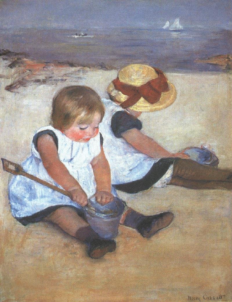 Bambini sulla spiaggia da Mary Cassatt