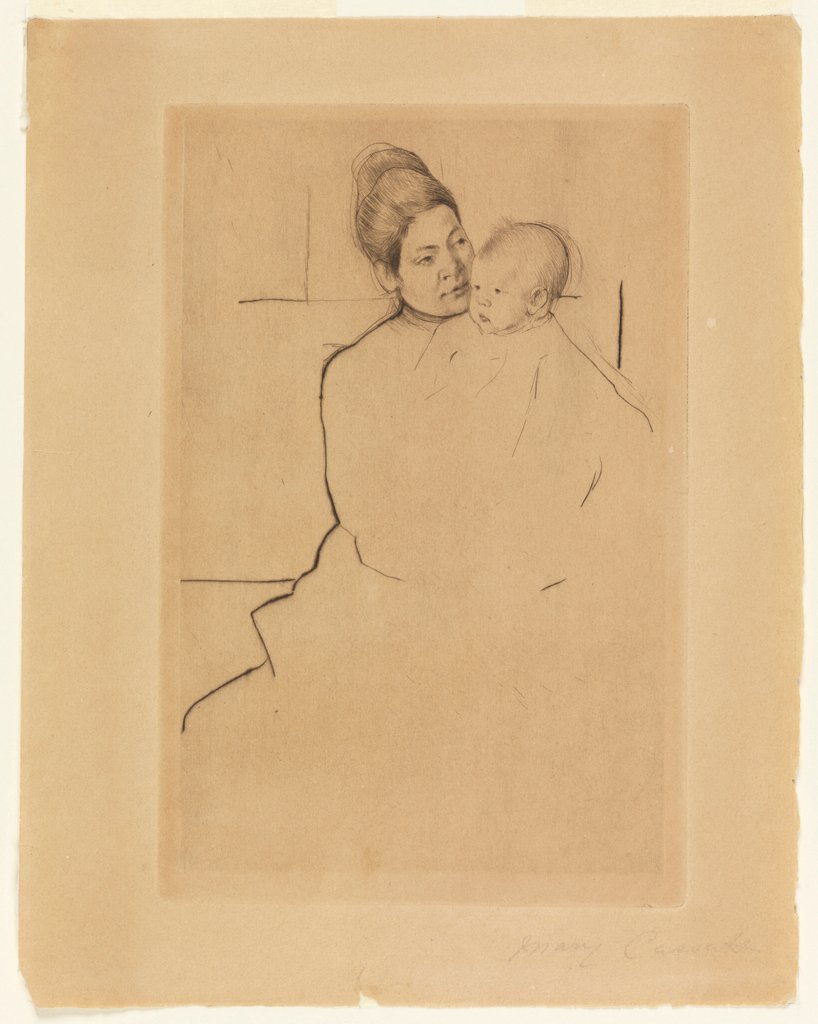 Gardner Cassatt tenuto dalla madre da Mary Cassatt